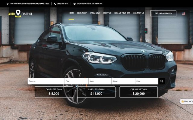 Auto District website — built and ranked by FPR Networks