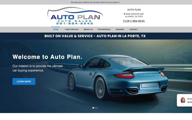 Auto Plan website — built and ranked by FPR Networks