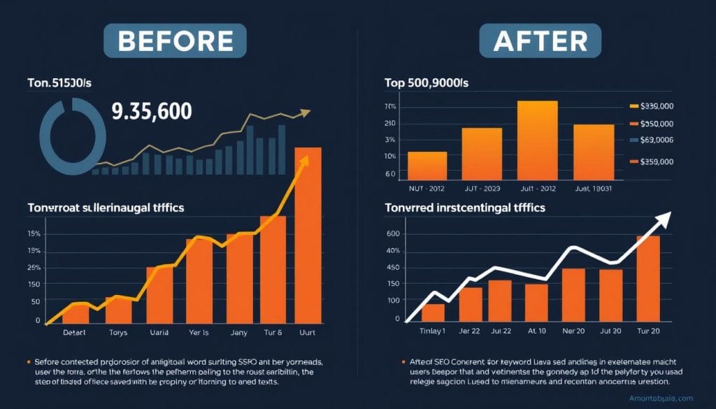 Graph showing SEO performance improvements for Texas businesses