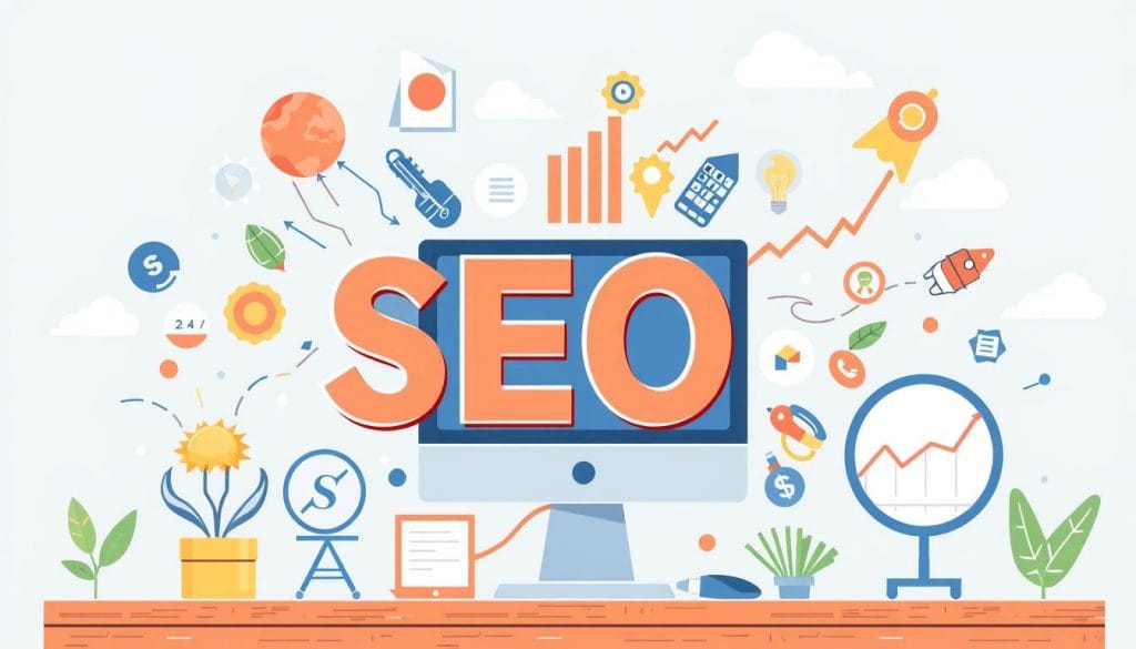 Generate an image representing comprehensive SEO services