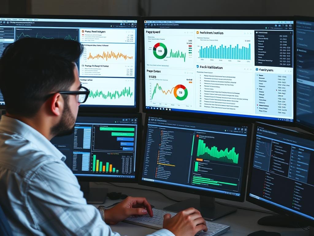 Technical SEO audit showing website performance metrics and issues Technical SEO audit showing website performance metrics and issues